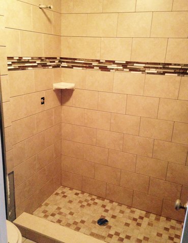 tile installation example from J&J Carpets LLC in GA